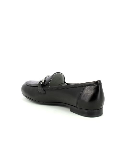 mocassino da donna in pelle nera NERO GIARDINI | E218212D100